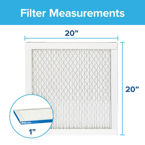 Filtrete 20x20x1 Air Filter, MPR 1900, MERV 13, Healthy Living 20x20x1, White