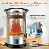 Coffee Urn 17L Large Coffee Dispenser with Internal Stage 113 Cups Full Stain...