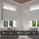 Changshade Blackout Cellular Shades Cordless, Top Down Bottom Up Blinds for W...