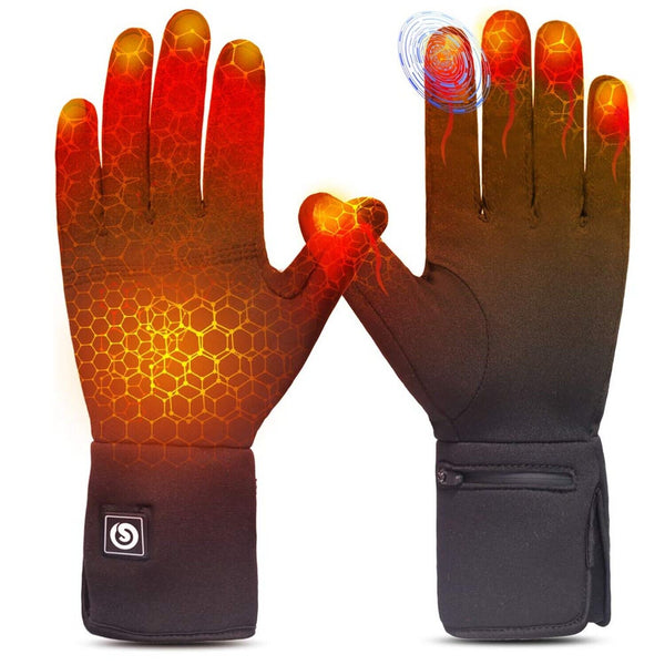 Heated Glove Liners for Men Women,Rechargeable Electric Battery Heating Ridin...