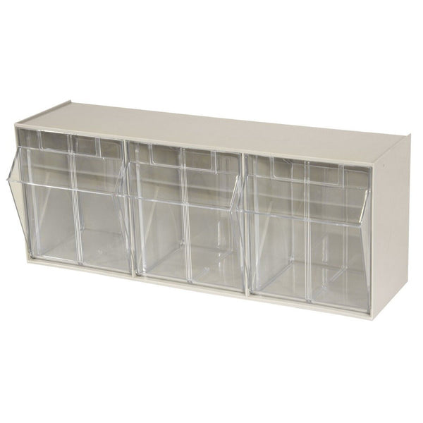 Akro-Mils 06703 TiltView Horizontal Plastic Organizer Storage System Cabinet ...