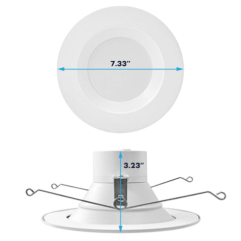 LUXRITE 5/6 Inch Retrofit LED Recessed Lighting, 17W=90W, 1500LM, 5CCT Color ...