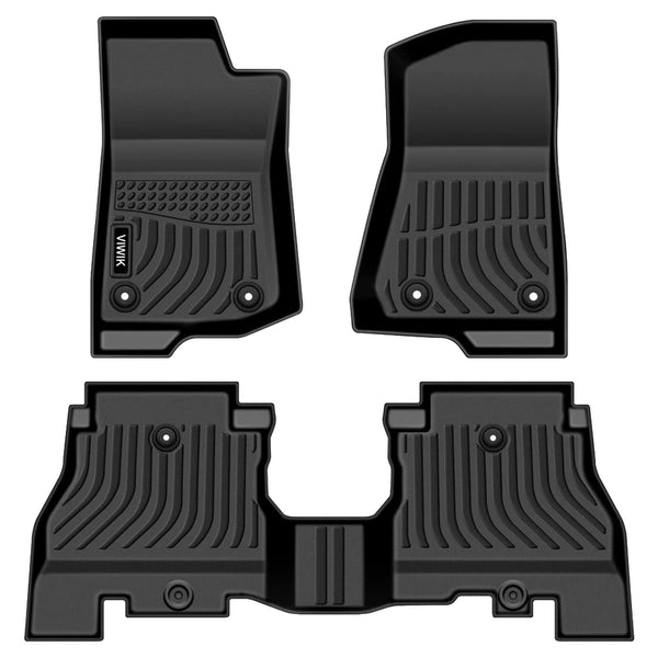 Floor Mats fit for Jeep Wrangler JL 2018-2024 (Not for JK or 4XE), TPE Rubber...