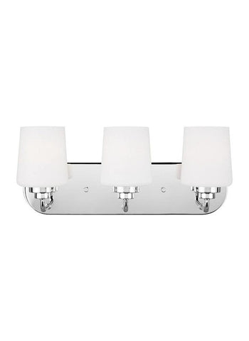 Sea Gull Lighting-Windom-3 Light Bath Vanity-Chrome Finish-Incandescent Lampi...