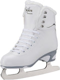 Jackson Ultima SoftSkate Womens/Girls Figure Skate 4 Women's, White/Fleece