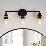 KSANA Black Vanity Light, Farmhouse Bathroom Light Fixture Over Mirror, Moder...