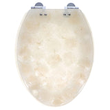 Home+Solutions Deluxe Resin Oyster Shell Decorative Elongated Toilet Seat - C...