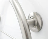 30-inch Designer Curved/Waved Bathroom Shower Grab Bar with Towel Bar, Left-H...