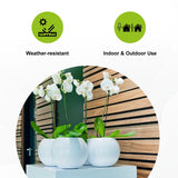 Beth Extra Small Fiberstone Indoor Outdoor Modern Round Planter, 10.2 Inch Di...