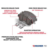 Wagner Brake ThermoQuiet QC1414 Ceramic Disc Brake Pad Set TQ - Ceramic