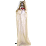 Haunted Hill Farm Zombie Bride with Pop-Up Head and Light-Up Eyes, Halloween ...