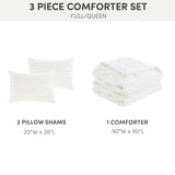 Comfort Spaces Cotton Comforter Set Jacquard Pom-Pom Tufts Design, Down Alter...