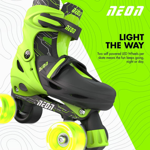 Yvolution Twista Skates 2 in 1 Adjustable Roller Beginner Skates Inline Skate...