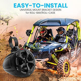 Pyle PLUTV41BK 2-Way Dual Waterproof Off-Road Speakers, 4 Inch 4 inch, Black