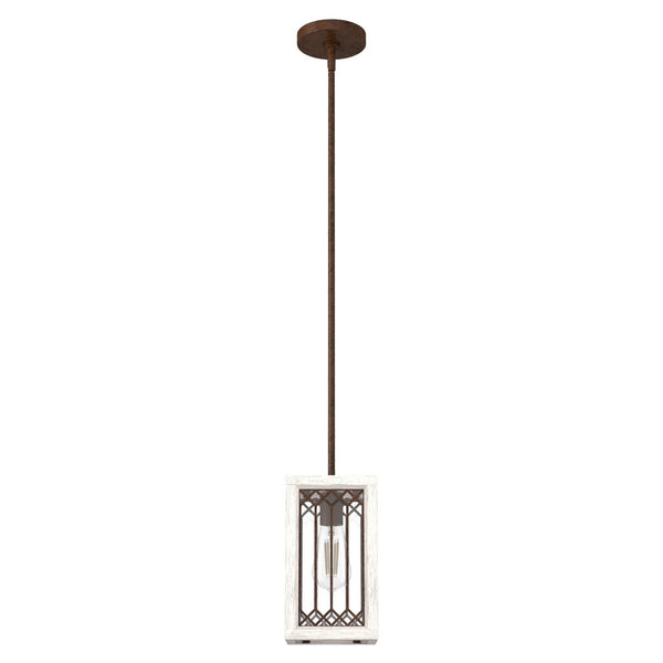 Hunter - Chevron 1-light Textured Rust, Mini Pendant Light, Dimmable, Casual ...