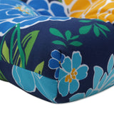 Pillow Perfect Floral Indoor/Outdoor Chair Seat Cushion, Tufted, Weather, and...