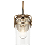 Kichler Brinley 11.5" Wall Sconce in Champagne Bronze, 1-Light, Vintage Wall ...