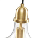 Hampton Hill Auburn Modern Glass Pendant Light Fixtures for 0, Gold/Clear