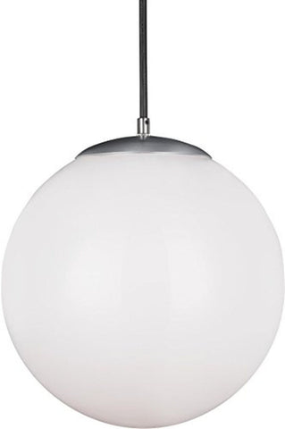 Generation Lighting 6024EN3-04 Hanging Globe One Light Pendant, Satin Aluminu...