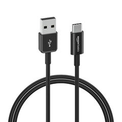 AmazonBasics USB Type-C to USB-A 2.0 Male Cable - 3 Feet (0.9 Meters) - Black...