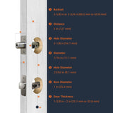 Amazon Basics Handleset with Shelby Lever - Single Cylinder Packs, Satin Nick...