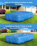 Reinmoson Inflatable Pool Cover Fits Pool Under 130" L x 84" W, 20s Easy Set ...