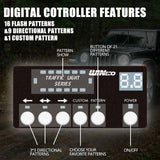 Amber White 38.5" LED Rooftop Strobe Lights Bar, Double Side Flashing Emergen...