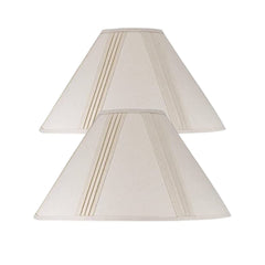 Cal Lighting Side Pleated Linen Shade 6 X 19 X12, Two Pack