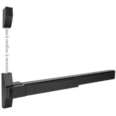 IRONWALLS Surface Vertical Rod Panic Bar, Black 27.5&#8221; Commercial Door Push