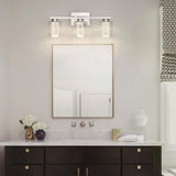 Bathroom Light Fixtures, 3-Light Chrome Vanity Lights-3 Color Dimmable Bathro...