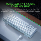 Razer Huntsman Mini 60% Gaming Keyboard: Fast Keyboard Switches Mercury White