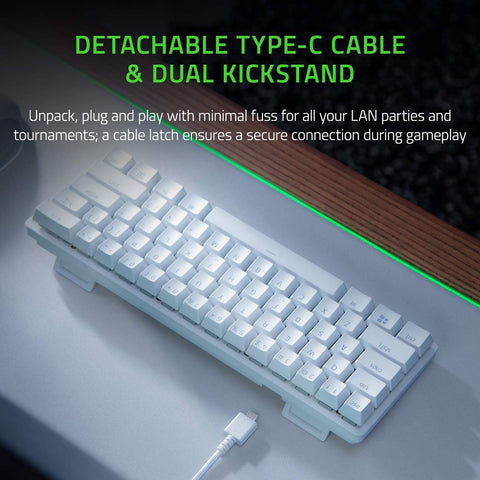 Razer Huntsman Mini 60% Gaming Keyboard: Fast Keyboard Switches Mercury White