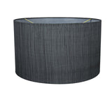 Aspen Creative 58327B, Drum Uno Lamp Shade, Grey & Black, 17" Top x 17" Botto...