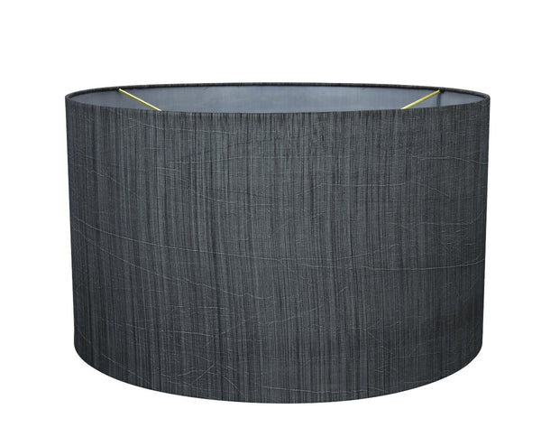 Aspen Creative 58327B, Drum Uno Lamp Shade, Grey & Black, 17" Top x 17" Botto...