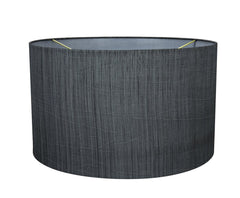 Aspen Creative 58327B, Drum Uno Lamp Shade, Grey & Black, 17" Top x 17" Botto...