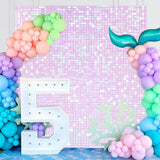 Shimmer Wall Backdrop Panels 24PCS Shimmer Backdrop Square Sequin Decor Rainb...