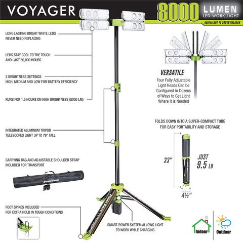 PowerSmith Voyager PVLAB121 12V Lithium-Ion Battery Pack for Voyager Collapsi...