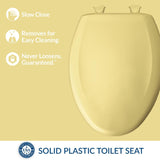 Bemis Classic Colors Slow Close Toilet Seat, Easy Clean Hinges and Durable Pl...