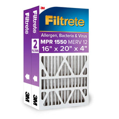 Filtrete 16x20x4 AC Furnace Air Filter, MPR 1550, MERV 12, Fits Lennox & Hone...