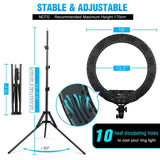 Ring Light 18 Inch LED Ringlight Kit with 73 inch Tripod Stand with Phone Hol...