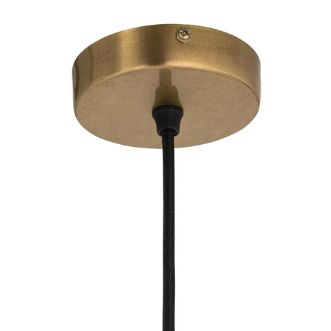 Creative Co-Op Antiqued Mirrored Mercury Glass Pendant with Gold Framework De...