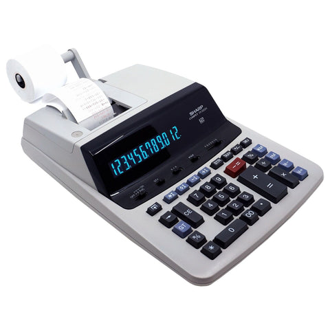 Sharp 12-Digit Print Calculator Desktop Size Adding Machine, Perfect for Ever...