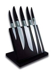 Expression Stainless Steel Kitchen Knife Block Set with Paring Knife, Santoku...