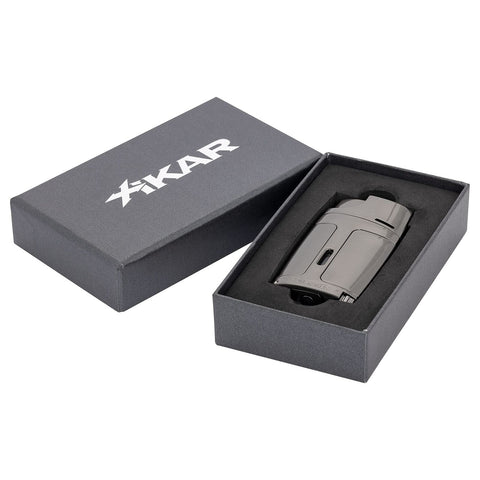 Xikar ELX Double Jet Flame Lighter with 9mm Cigar Punch, Ergonomic Design, G2...