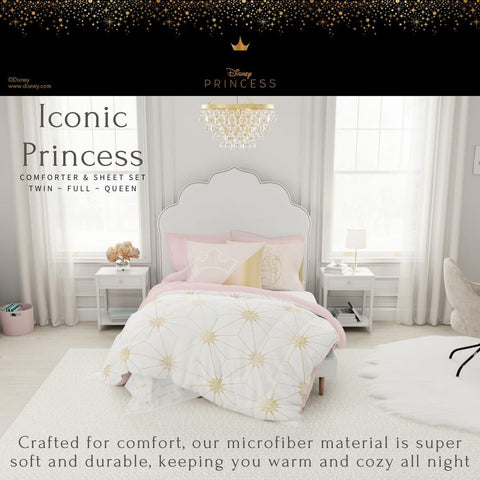 Franco Collectibles Disney Princess Bedding Super Soft & Cozy Comforter and S...