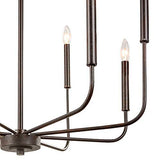 Chandelier Light Fixture with Dark Brown Speckled Finish,, brown white specks