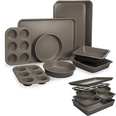 Goodful All-In-One Nonstick Bakeware Set, Stackable and Space Saving Design i...