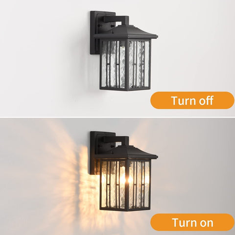 Outdoor Wall Light, Matte Black Porch Light Fixtures, Waterproof Outside Wall...