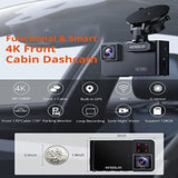 Kingslim D1 pro Dual Dash Cam 4K Record Inside - Front and DEEP GREY