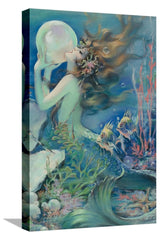 ART.COM Canvas Wall Art Prints Mermaid by Henry O'hara Clive, Figurative Deco...